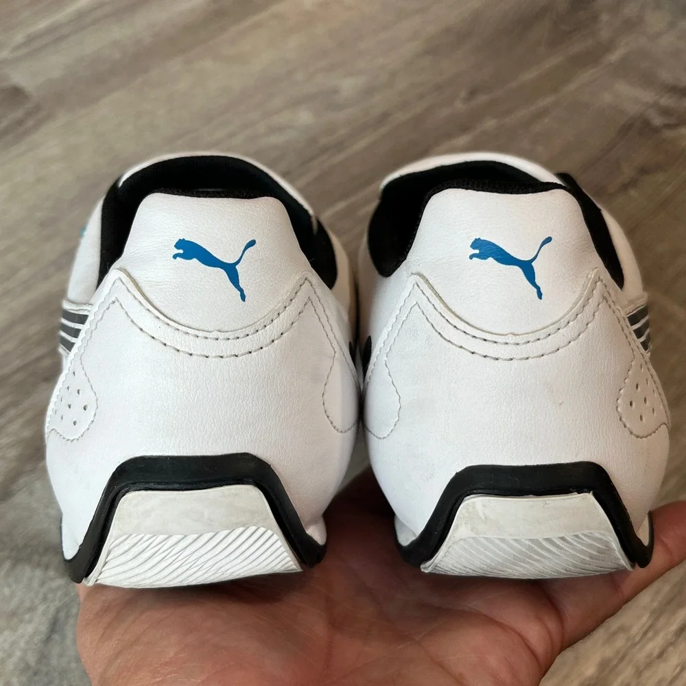 Puma Redon Move White Black Blue Motorsport Driving Shoes 185999-06 Size M 11.5
